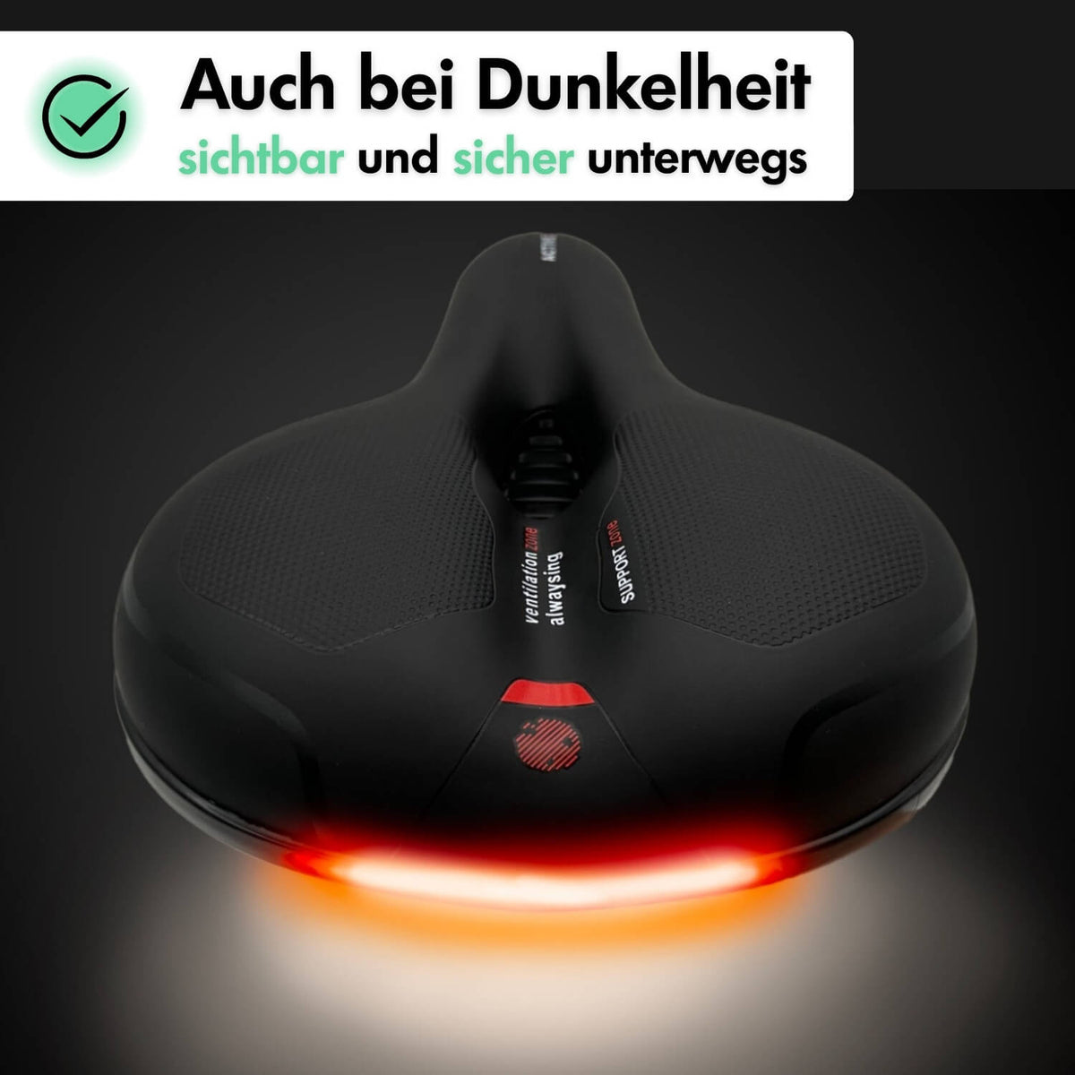 Sichtbar im Dunkeln, wetterfest bei Regen