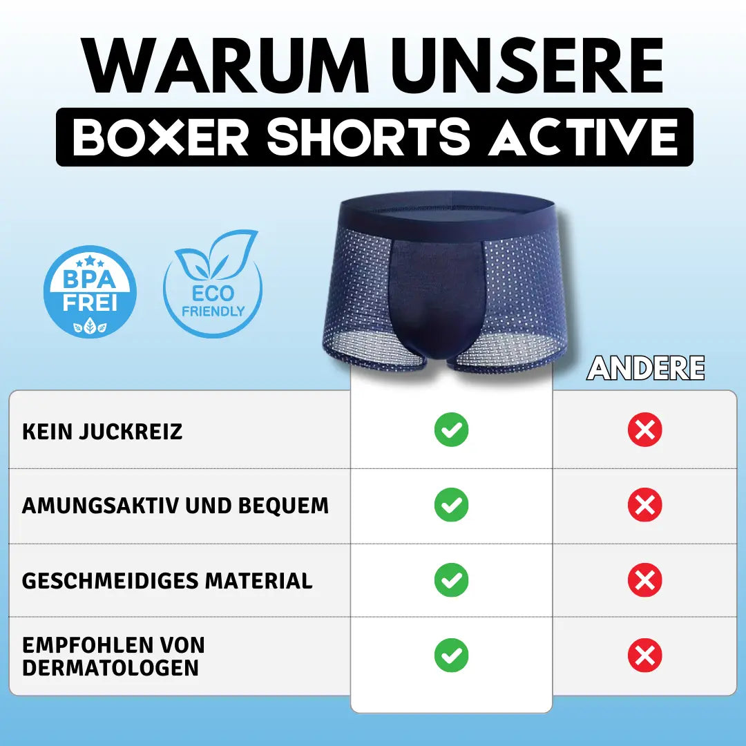 Aktiv Boxershorts für Herren – atmungsaktiv mit Lochgewebe – Bild 3