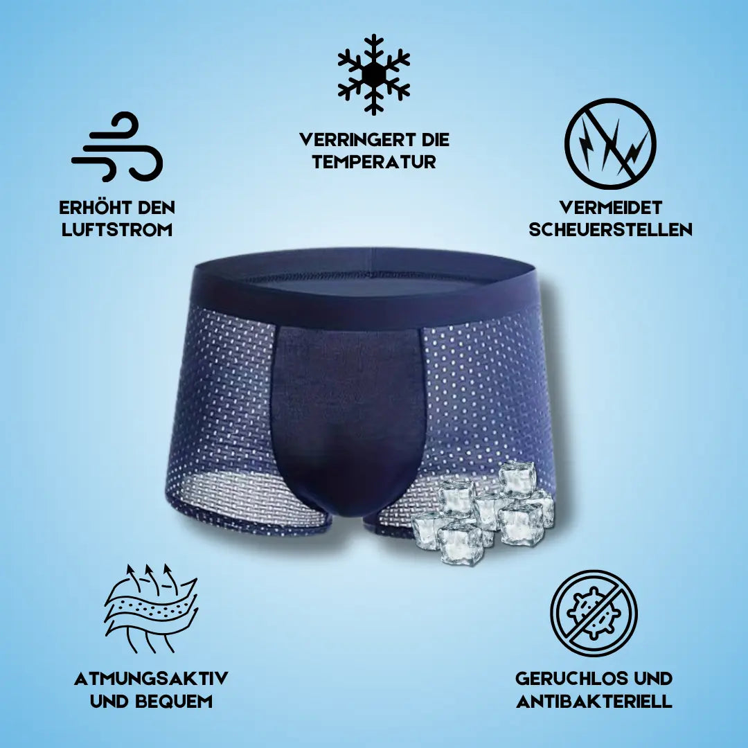 Aktiv Boxershorts für Herren – atmungsaktiv mit Lochgewebe – Bild 2
