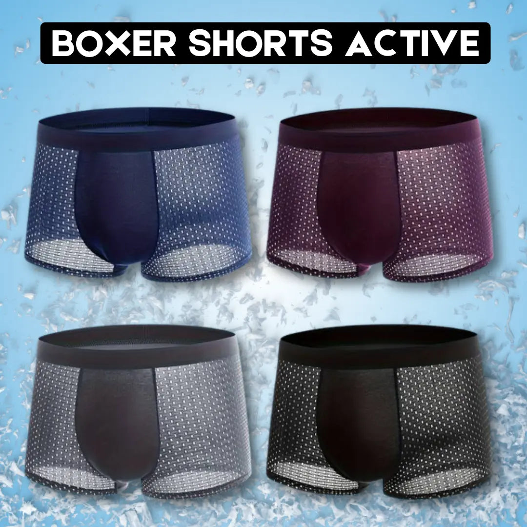 Aktiv Boxershorts für Herren – atmungsaktiv mit Lochgewebe – Bild 5